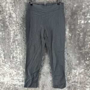 Counterparts Size 10 Geometric Casual Ankle Pull On Pants Black Stretch